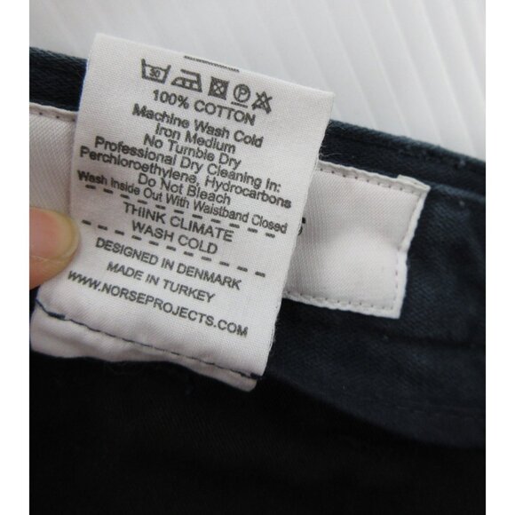 Nors e Projects Pants 36 Aros Heavy Chino Canvas Button Fly Cuffed 36X29 - Picture 10 of 11